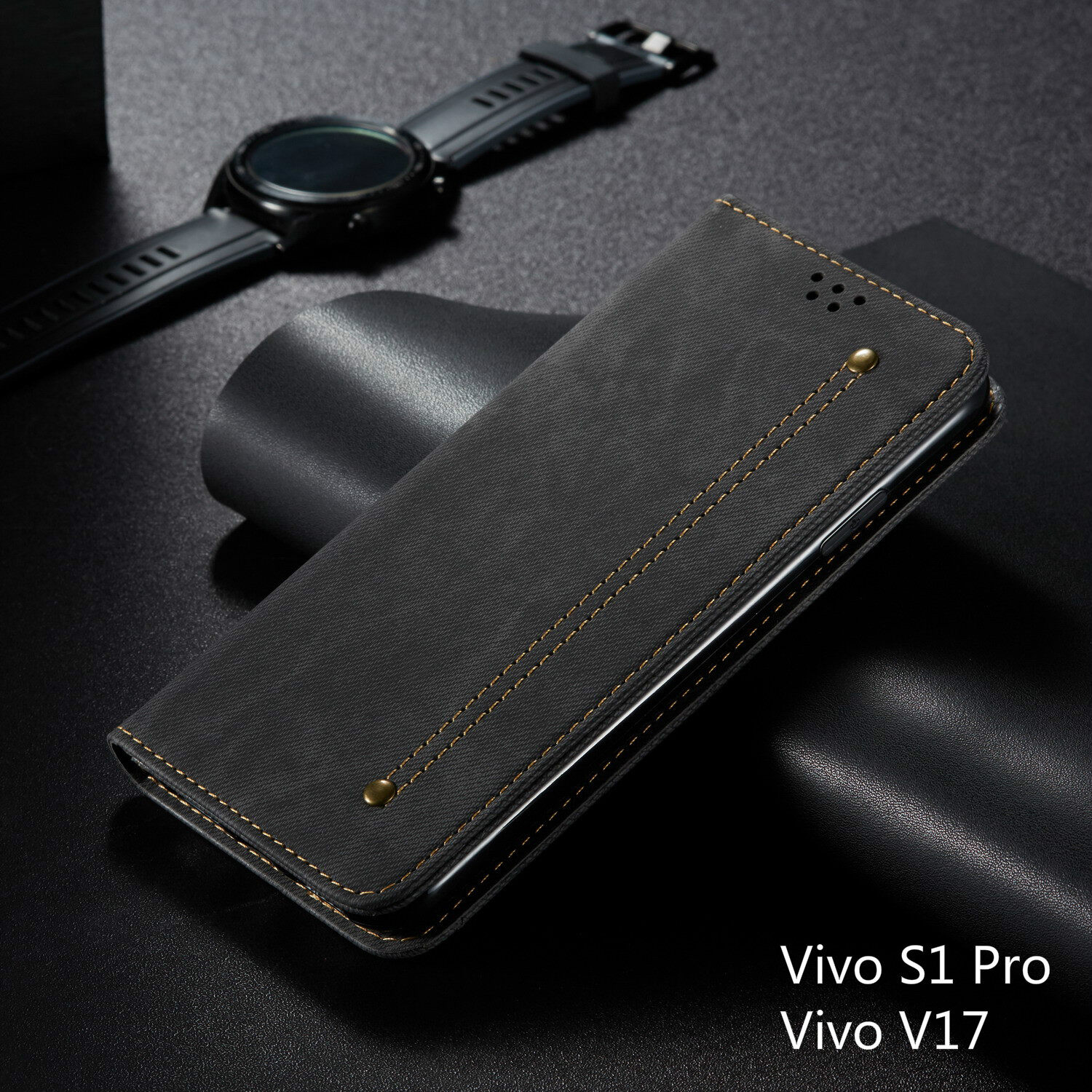 Thinmon Wallet Phone Case for Vivo S1 Pro/Vivo V17 Magnetic 360 Retro Leather Credit Card Money Slot Back Cover for Vivo S1 Pro/Vivo V17