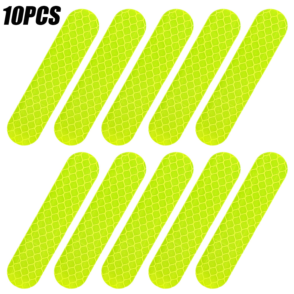 10/50Pcs Reflective Stripes Stickers for Motorcycle Helmet Car Door Stickers High Reflective Tape Driving Safety Reflective Strips