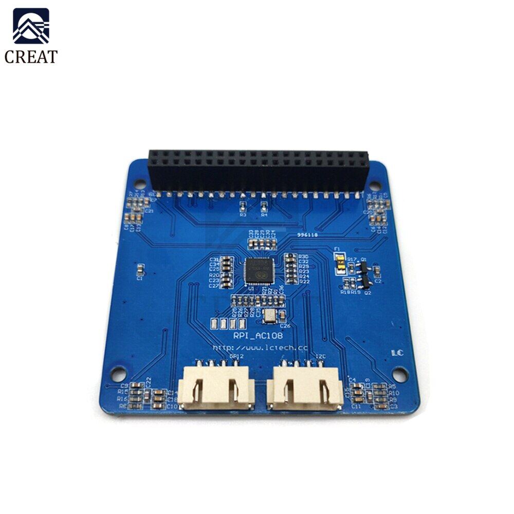 1 Bảng Nhận Dạng Giọng Nói Mô-đun Giải Mã Âm Thanh AC108 Bảng Mở Rộng Card Âm Thanh 4 Micrô Cho Raspberry Pi