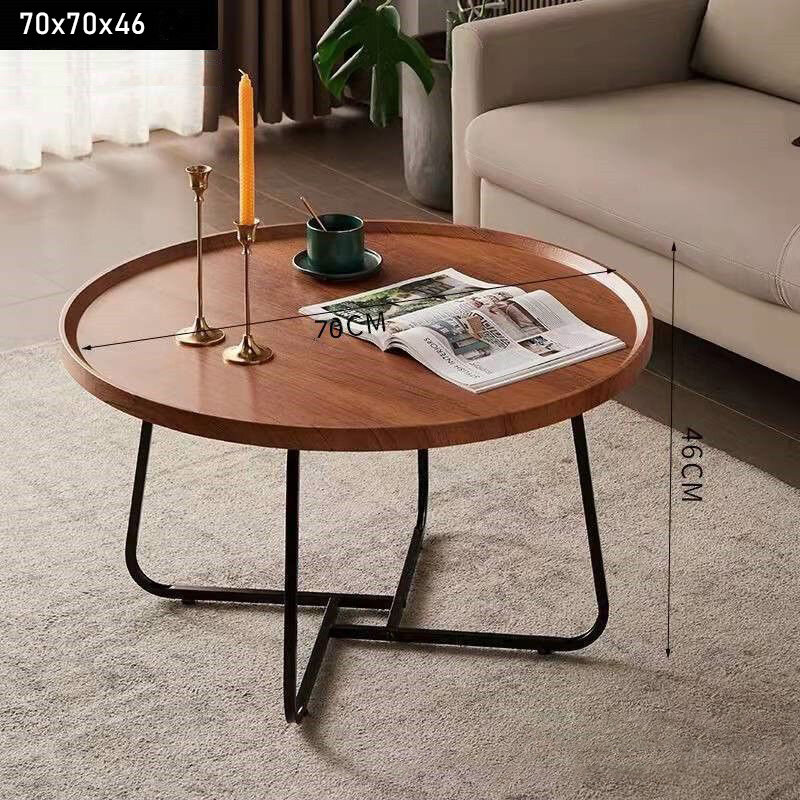 JJT small coffee table sofa side table small living room coffee table coffee table, round table, bedside table, small table simple and modern