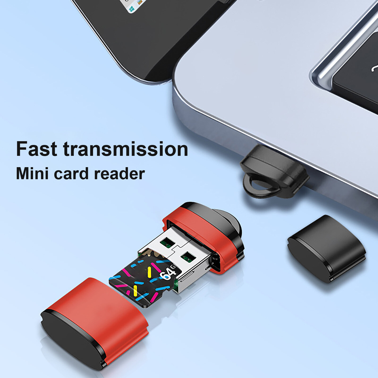 Compact USB Card Reader Driver-free Rust-proof Lightweight Quick USB TF Card Reader for Car