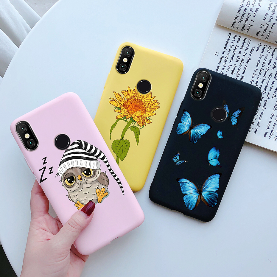 For Xiaomi Redmi Note 6 Pro Case Cute Sunflower Soft Silicone Phone Casing For Redmi Note 6 Pro Cover