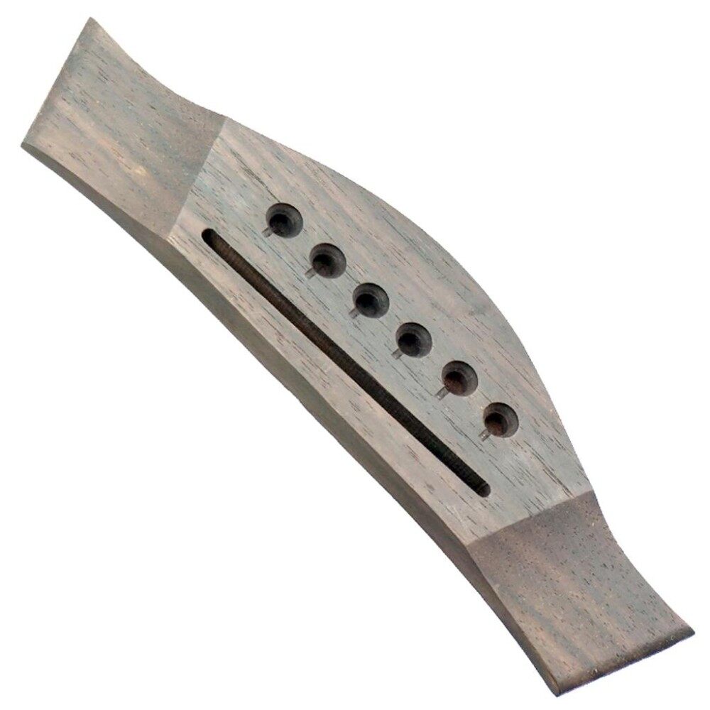 Baoblaze 6 String Rosewood Saddle Thru Guitar Bridge for Acoustic Folk Guitar Parts
