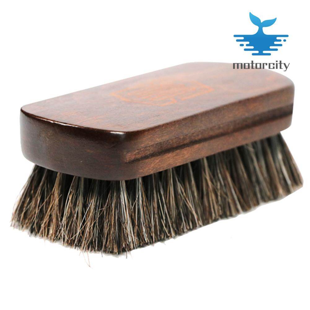 Leather Textile Cleaning Brush Horse Hair Bristle for Car Interior Shoe Bag