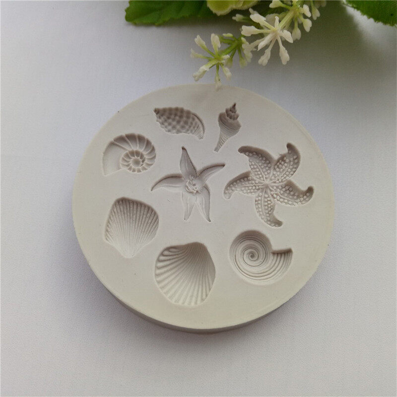 [Mariannes] Ocean Biological Conch Sea Shells Chocolate Cake Silicone Mold Kitchen Tools