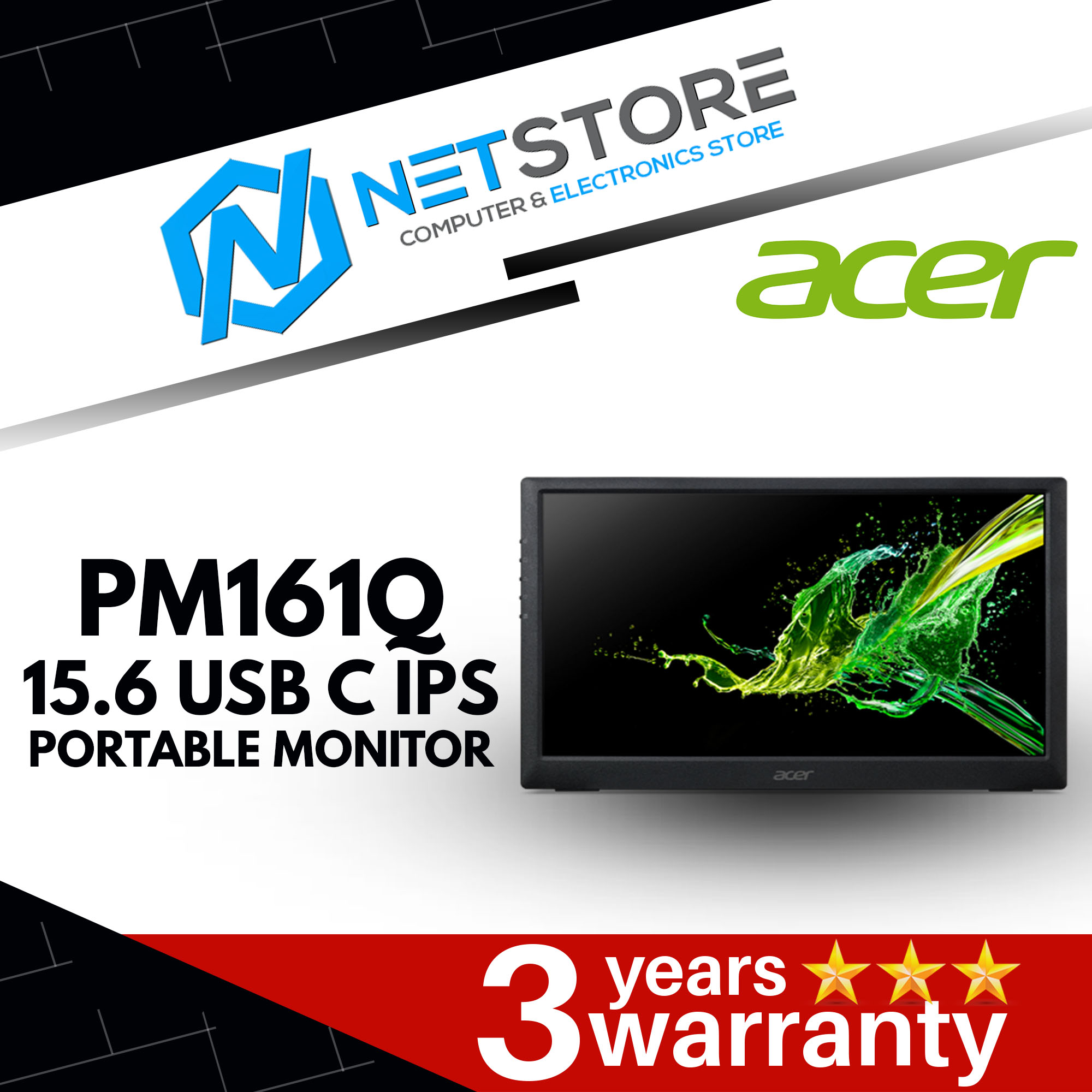 ACER PM161Q 15.6 FULL HD USB C Portable 