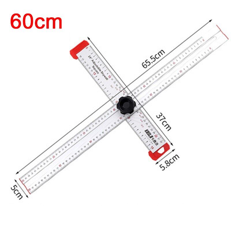 90/45 Degree Precision High Carpentry Movable Square Large Marking Woodworking Movable Combination Angle Ruler