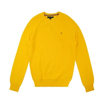yellow crew neck