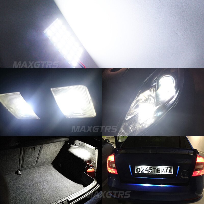 12V 5050 24 LED SMD Mái Vòm Nội Thất Ô Tô Đọc Sách Đèn Dạng Tấm Bóng Đèn LED Trắng Tự Động Đèn Dạng Tấm Đọc Sách Bóng Đèn Trần Xe Nội Thất Roof Đèn Hiệu Cho Xe Hơi
