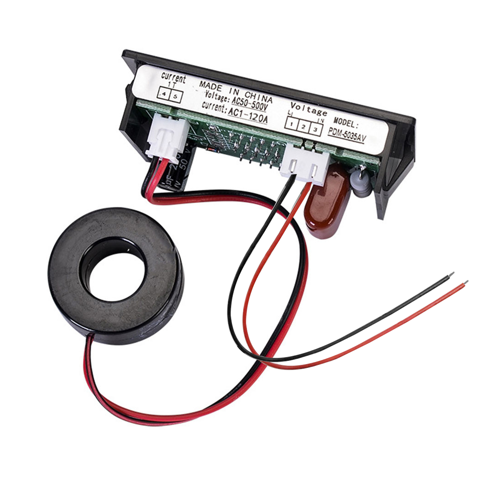 Vôn Kế Kỹ Thuật Số Mini Ampe Kế AC50-500/Đồng Hồ Đo Điện Áp Ampe Vôn Kế Màn Hình LED 0-600V Ampe Kế Kiểm Tra Chỉ Báo