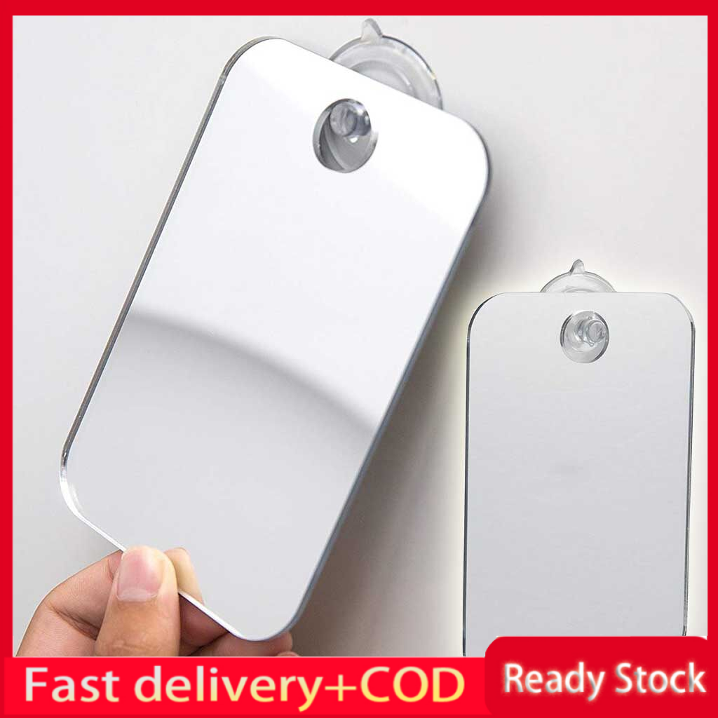 Unbreakable Travel Portable Anti-Fog Shower Shaving Mirror with Suction Hook