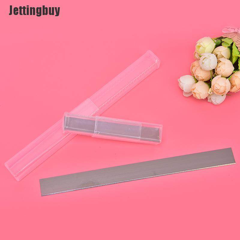 [Jettingbuy] 2 Lưỡi Dao Cắt Bằng Thép Không Gỉ 4 Inch/8 Inch Bộ Dụng Cụ Cắt Đất Sét Gốm Polymer