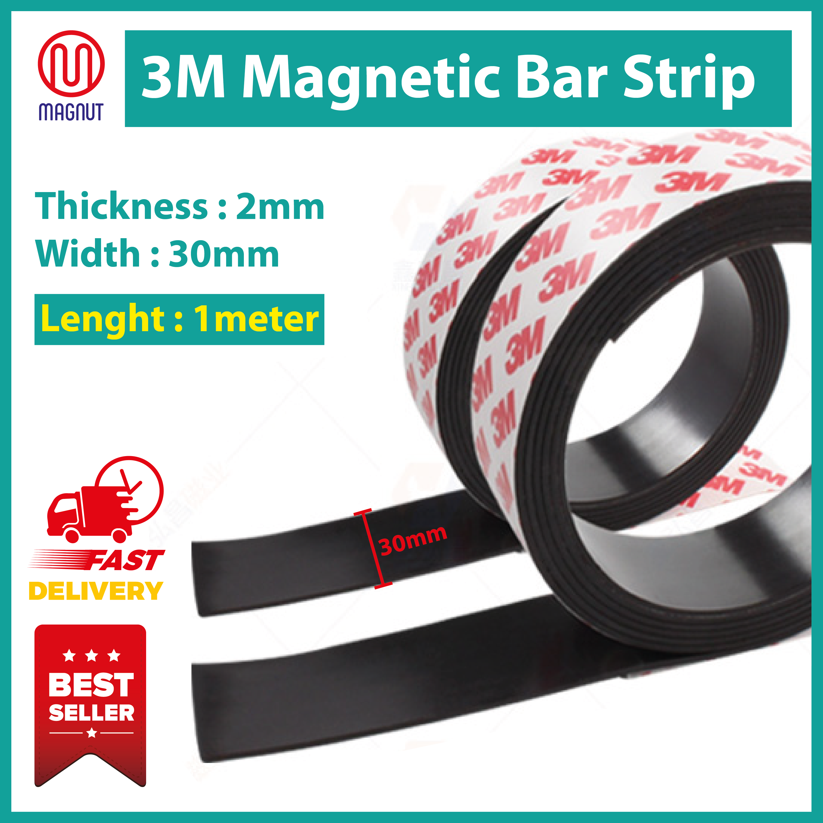 1 meter * 30mm / thickness 2mm self adhensive Flexible Bar