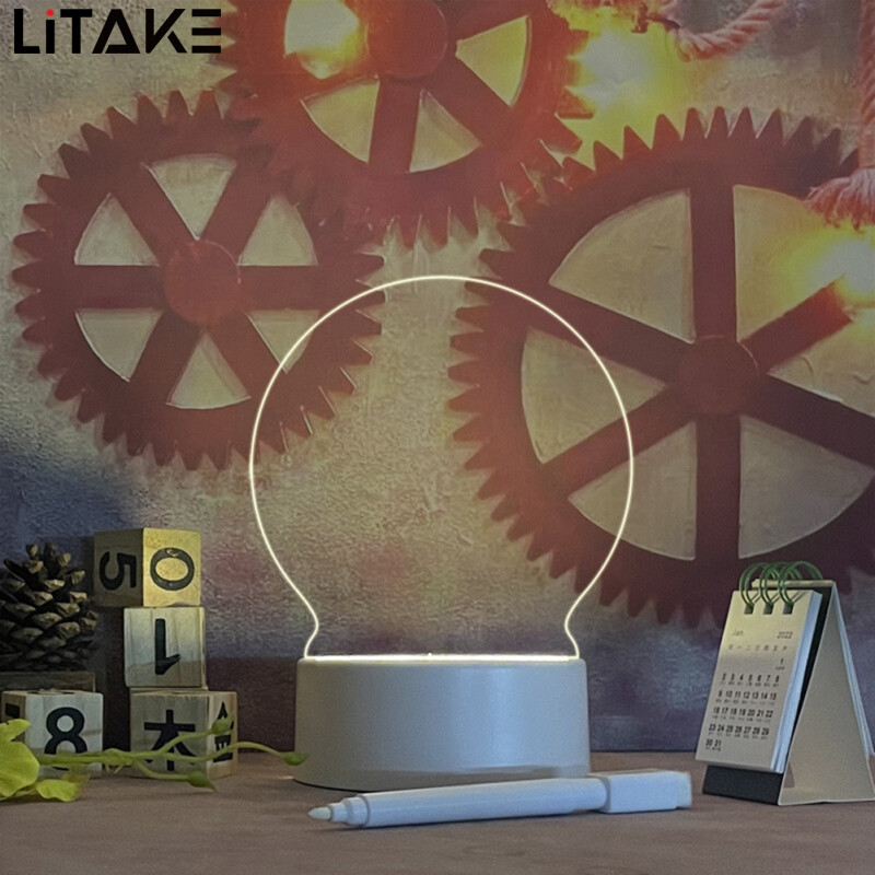 LITAKE Acrylic Note Board 3 Types Transparent Luminous Erasable Usb Message Board With Pen Gifts For Children
