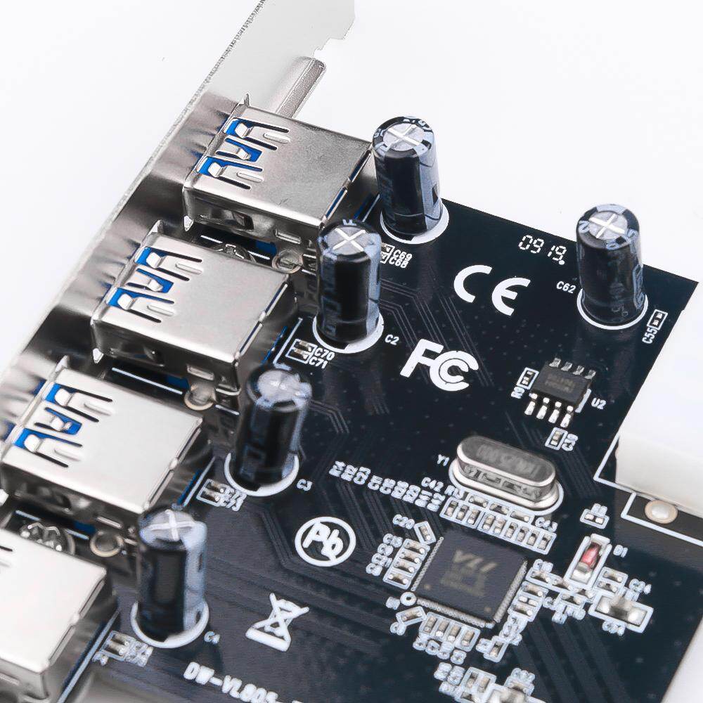 4 Ports USB 3.0 HUB To PCI-E PCI Express Card Adapter Extention Cable
