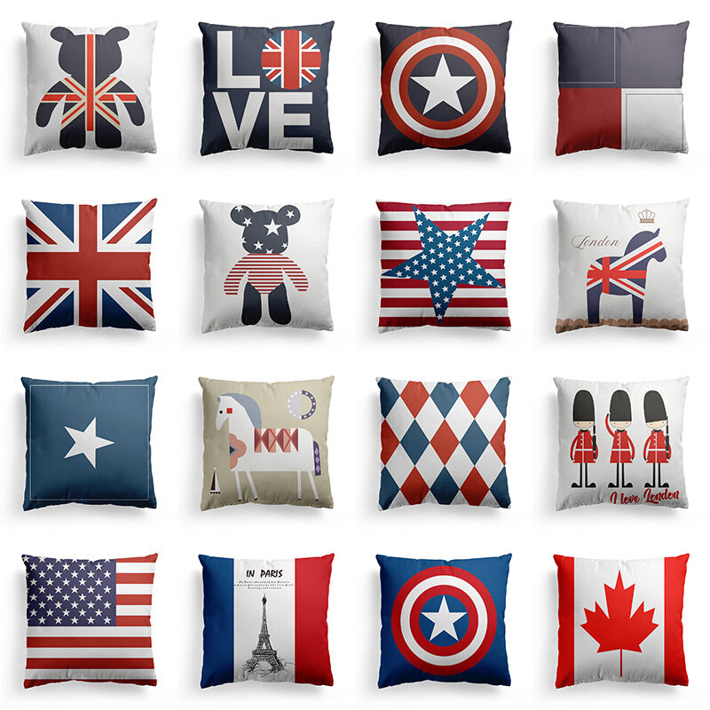 45*45cm American Style Sofa Pillowcase Without Pillow Core European Style Pillow British Style