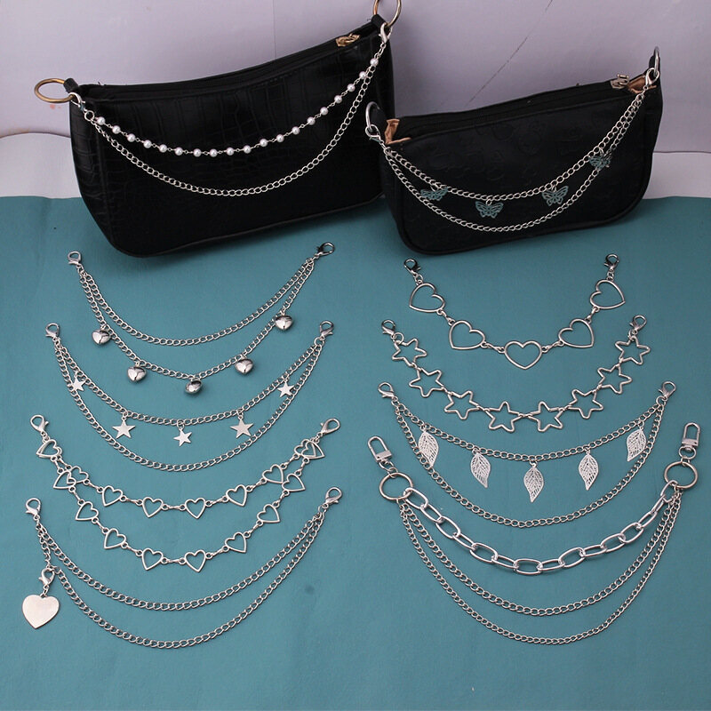 Shoulder Bag Chain Strap Star-shaped Bag Chain Strap Personality Bag Pendant Multi-layer Chain Strap For Bags DIY Bag Handles