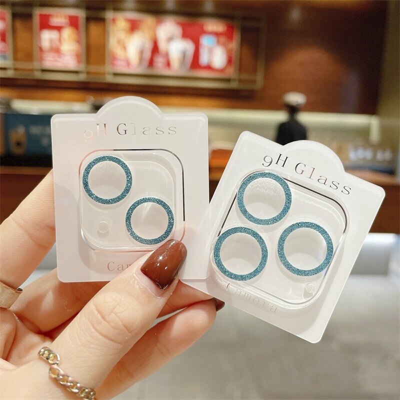 Miếng Bảo Vệ Ống Kính Máy Ảnh Kim Cương Lấp Lánh Lấp Lánh Cho IPhone 17 Air 17 Pro Max 16 Pro Max 15 Pro Max 14 Pro Max 14 Plus 13 mini 12 11 Pro Max Miếng Dán Kính Cường Lực Máy Ảnh