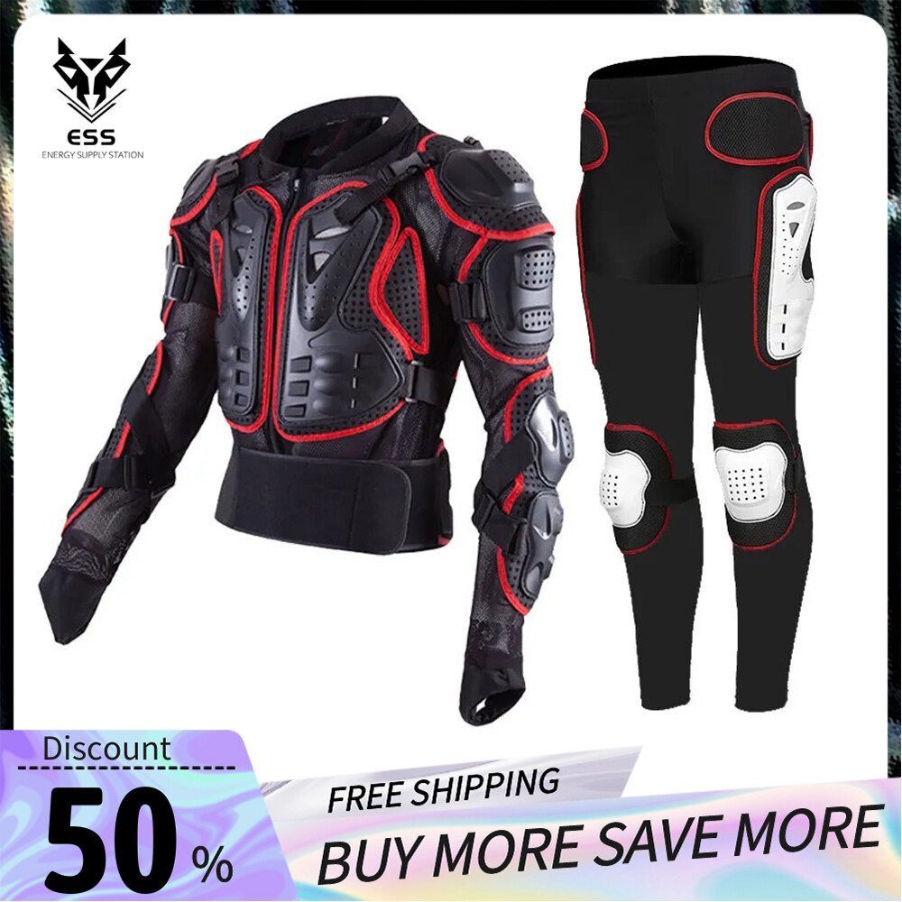 【ESS】Motorcycle Rider Protective Gear Racing Armor Clothes and Trousers Knee Protection Back Protection Waist Protection Chest Protection Riding Cross-country Anti Fall