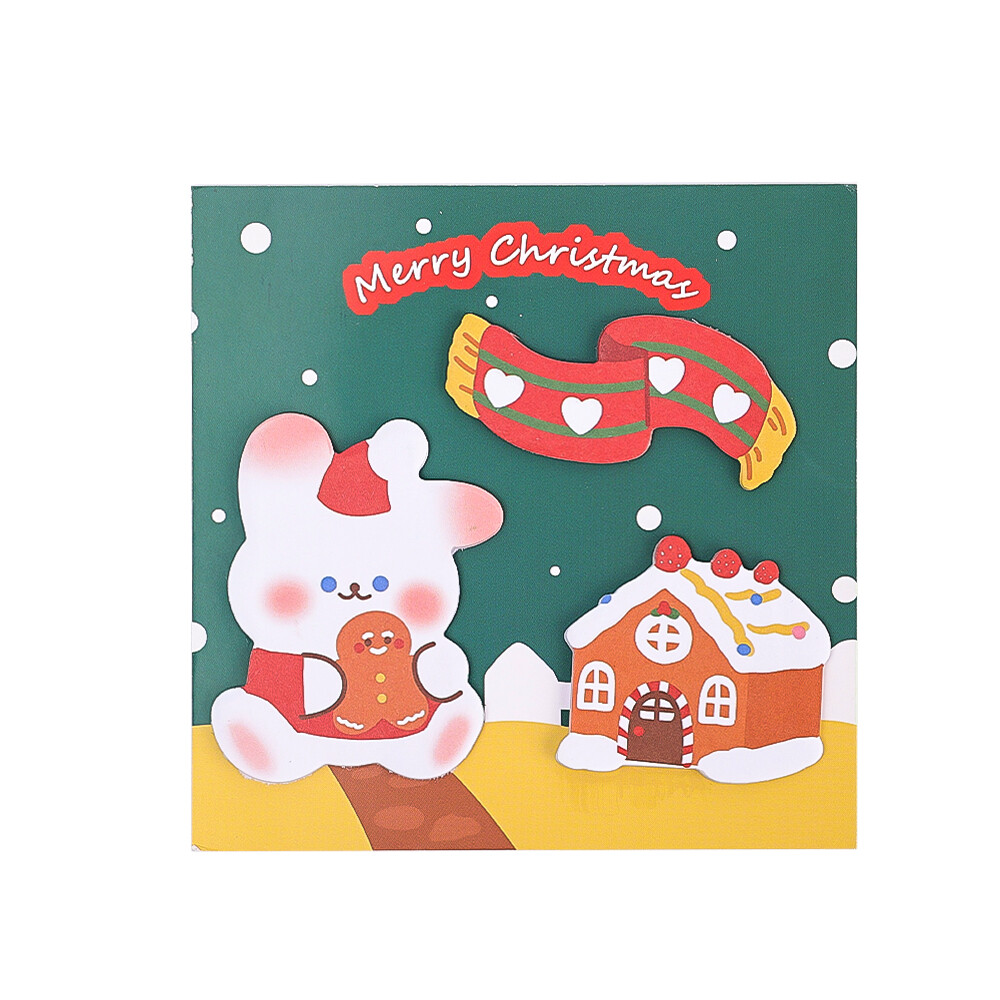 60Sheets Cartoon Christmas Sticky Notes Student Memo Notes Cute Hand Account Post-it Notes Xmas Gift