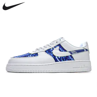 air force 1 blue bandana shoes