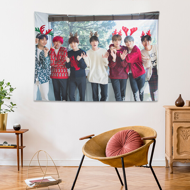 WEHOME BTS Composite Background Wall Hanging Tapestry Digital Printing (100X70)