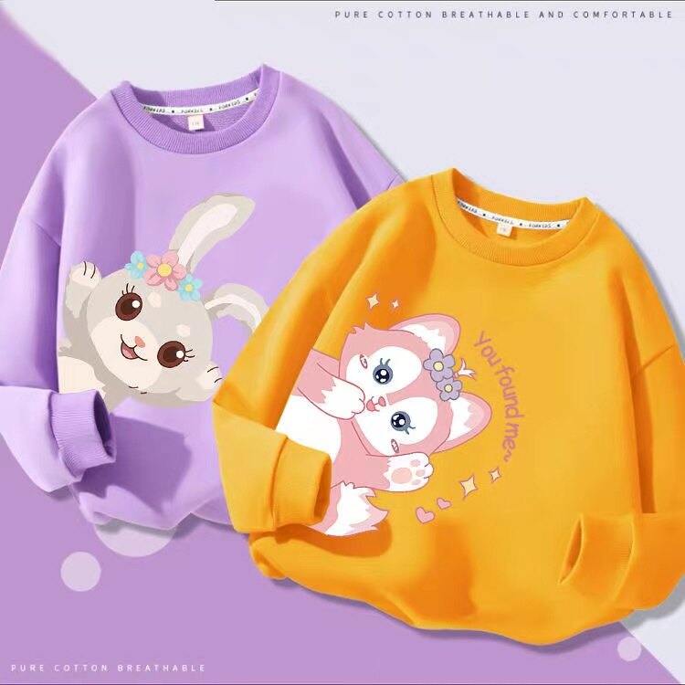 VOKOA Kids Girl Long Sleeve Cotton Hoodie Set Pants Outfit