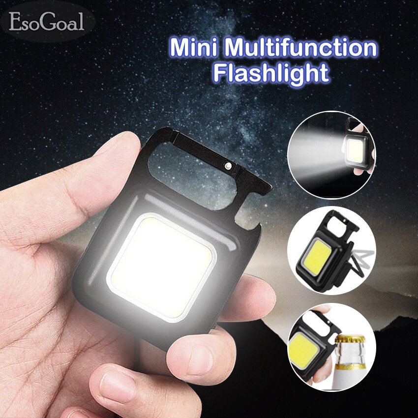EsoGoal Đèn Flash LED Mini Đèn Pin Móc Khóa Đèn Pin Cầm Tay Móc KHóa Đèn