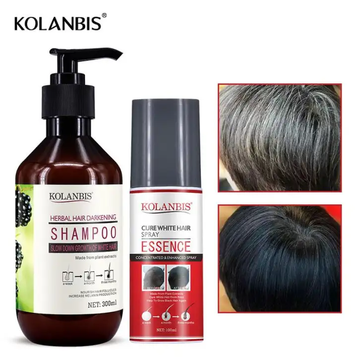 Organic Black Hair Care Product Hair Shampoo And Cure White Hair