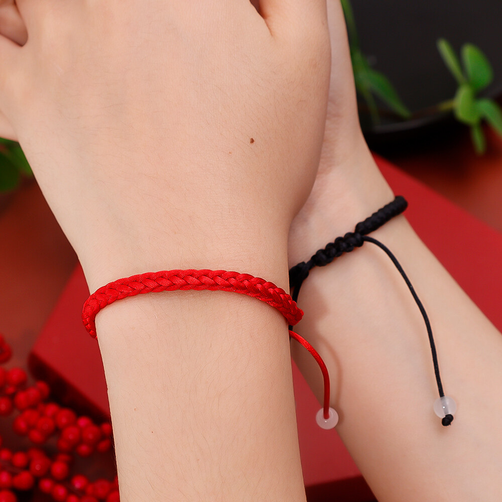 【PrettySet】 10 Vòng Tay Dây Đỏ Thủ Công Cái/bộ Cho Người Yêu Vòng Tay Dây Bện Có Thể Điều Chỉnh Được Bùa May Mắn Và Tình Bạn Quà Tặng Trang Sức Cặp Đôi