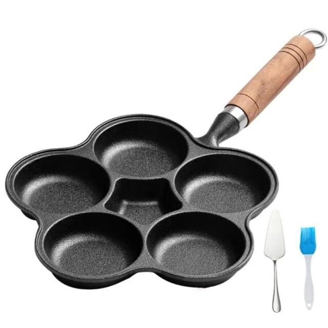 4/6 Holes Omelet Pan for burger Eggs Ham PanCake Maker Frying Pans Non ...