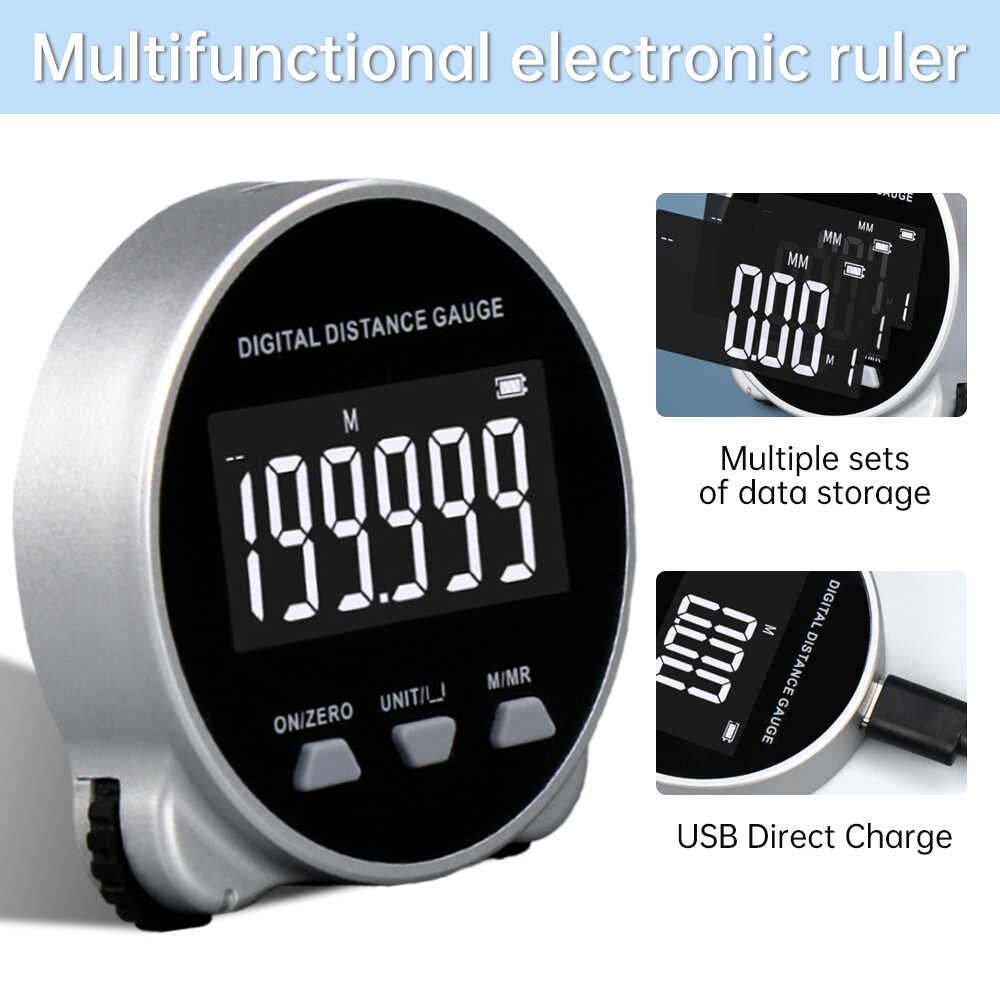 DIPPRUN Electronic Distance Meter, Electronic Ruler，Electronic Clothing Measuring Ruler, Rolling Measurement, Multi-Function Digital Display Roller Electronic Ruler