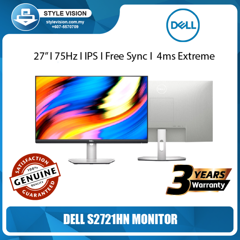 Dell Monitor S2721HN 27/IPS/FullHD/75Hz/Free Sync/3yrs Warranty/4ms Extreme Malaysia