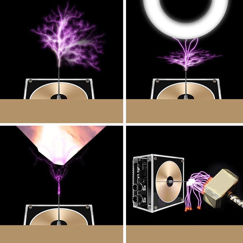 For Tesla Coil Speaker Bluetooth-Compatible Music Wireless Touchable Artificial Lightning Speaker High Frequency Power Tool Gift