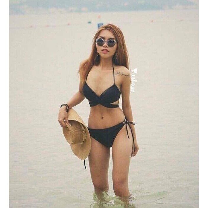 Set bikini chéo eo - quần chip sexy