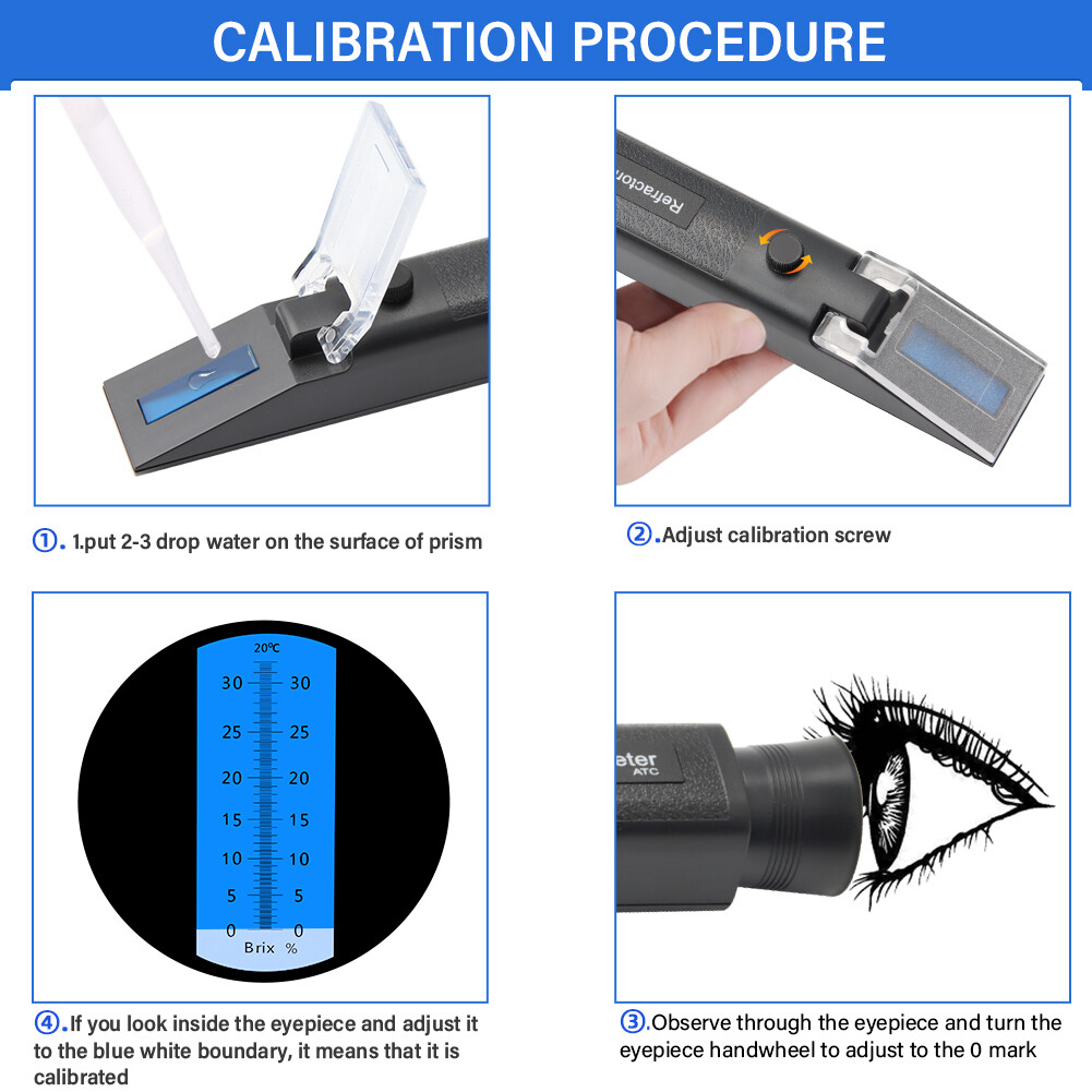 New Specialised 0-80% Alcohol Refractometer ATC Alcohol Content Tester Brew Meter Whisky Brandy Vodka Tequila Chinese Spirits