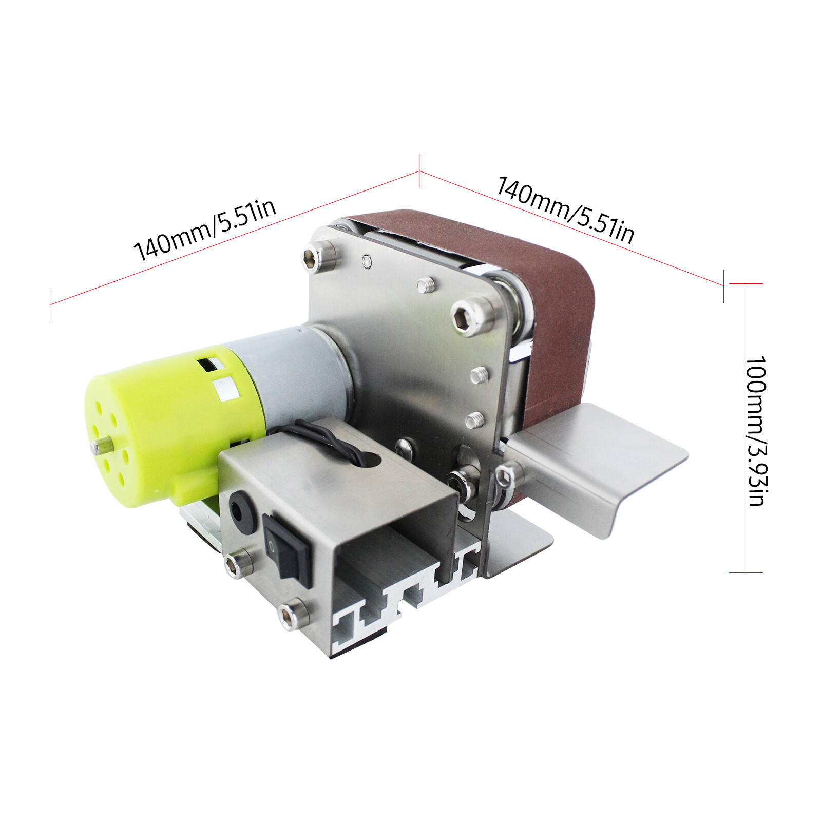 Smart Sensor Mini Belt Sander Electric Sanding Polishing Grinding Machine 7 Variable Speed with 10 Sanding Belts for Polishing Wood Acrylic Metal