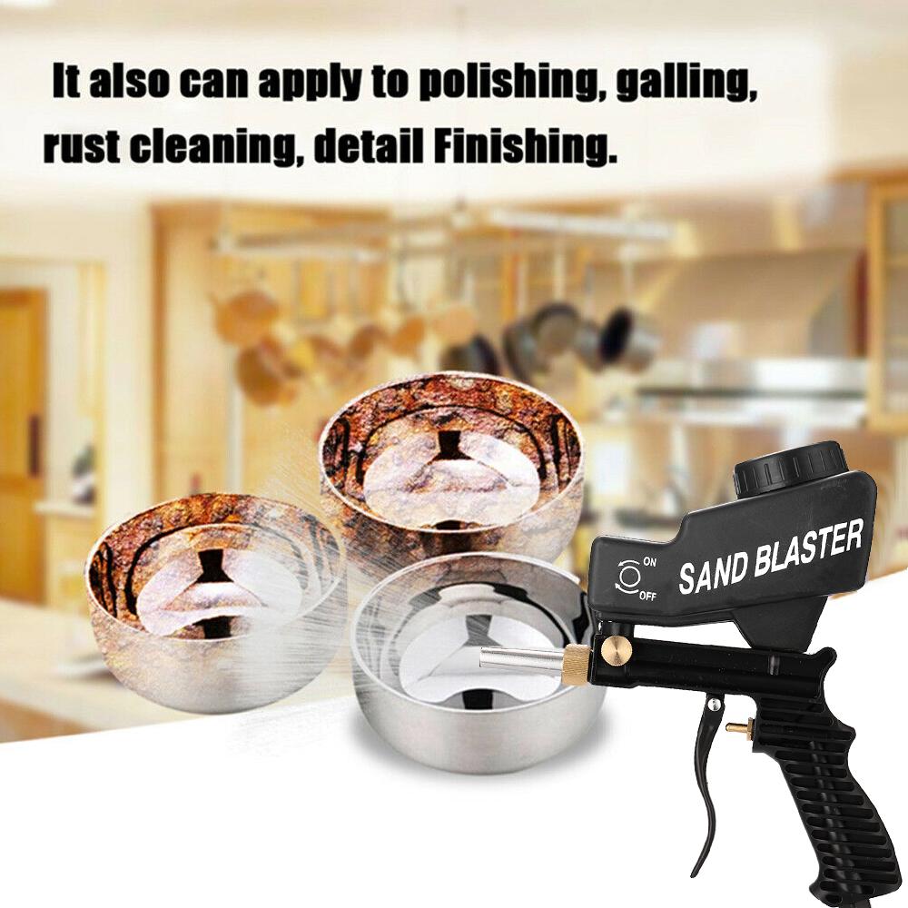 KKmoon Portable Gravitation Sandblasting Machine Pneumatic Sand Blasting Set Rustproof Sandblaster Small Sandblasting Machine