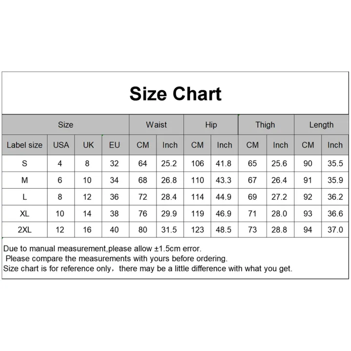 92 cm in inches pants