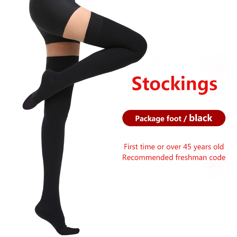 Cofoe 1 Pair Medical Thigh Compression Socks Class 2 Varicose Socks 23-32 mmHg Compression Compression Pack Toe Tights Compression Socks Men Women Anti Varicose Vein Relief Edema