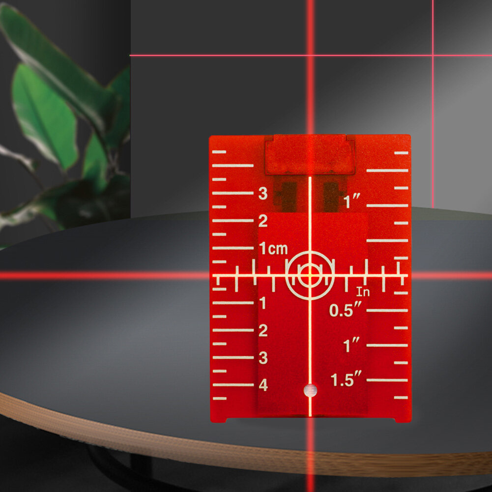 sikiwind Magnetic Line Beam Laser Level Target Vertical/Horizontal Inch/cm Leveling Board