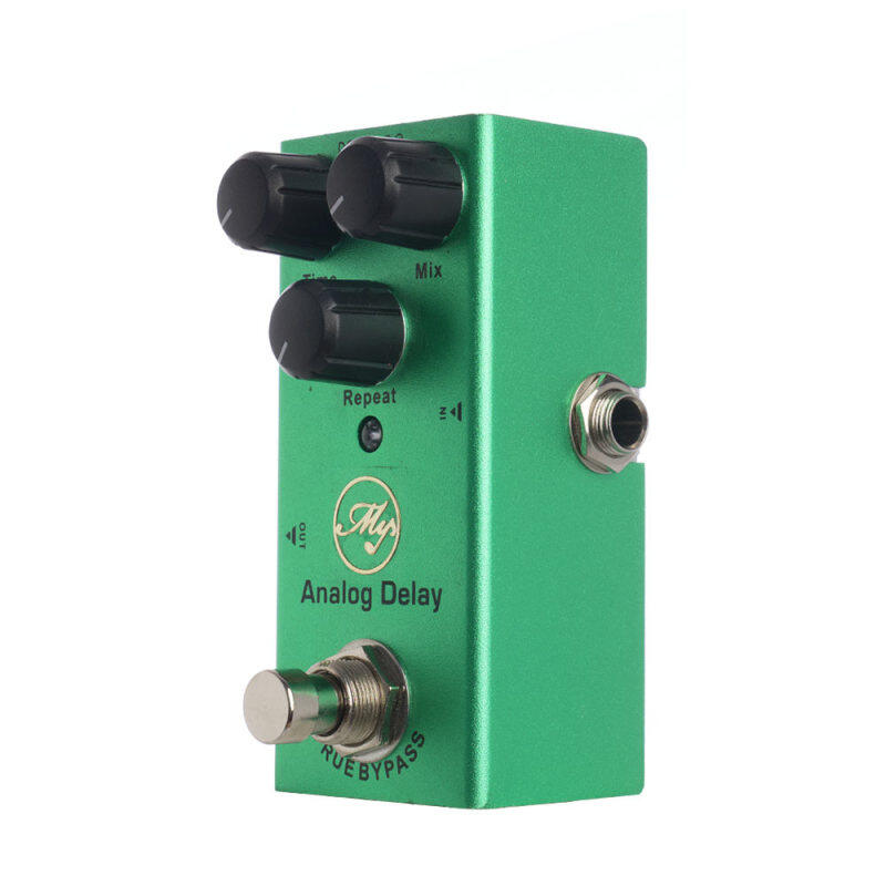 Analog Delay Guitar Effect Pedal with ABS Control Knobs Mini Single Pedal for Electric Guitars DC 9V Dark Green