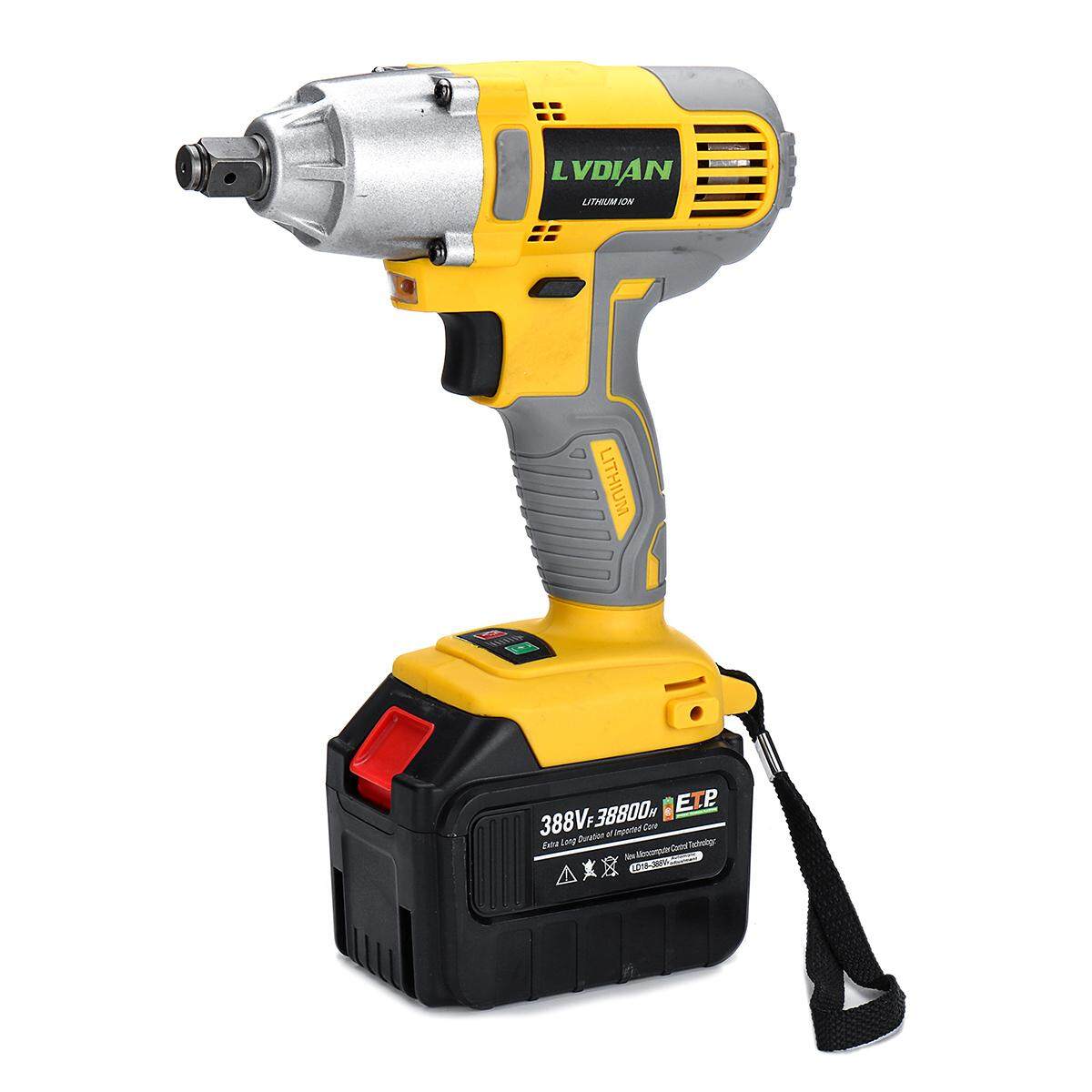 38800mah 388VF Cordless Electric 1/2 Impact Brushless Wrench Driver Hand Drill