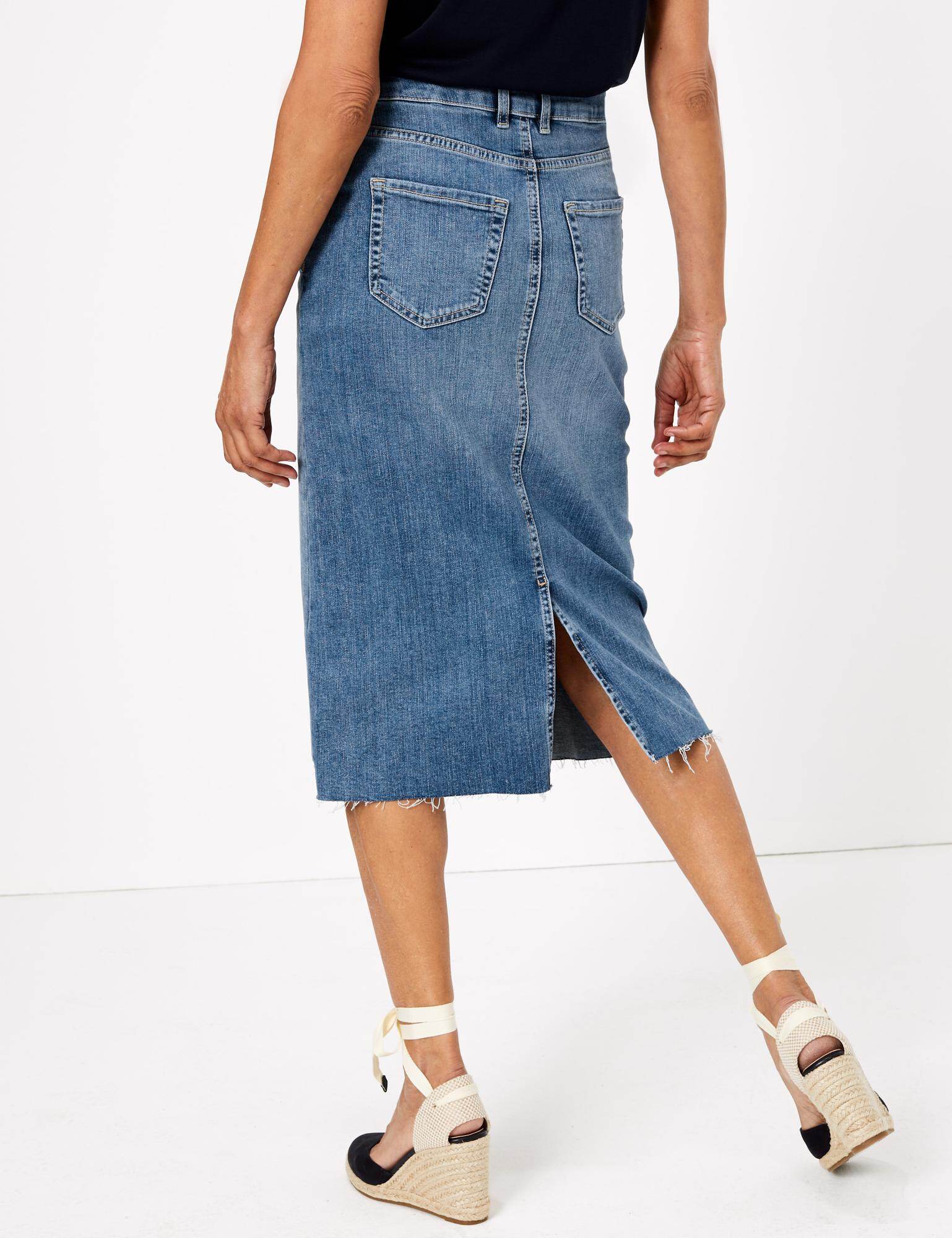 m&s denim skirt
