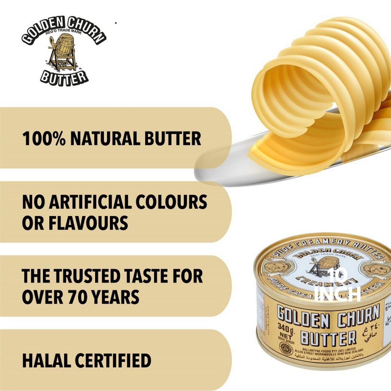 Canned Golden Churn 340G | Pure Creamery Butter (Halal) | Lazada