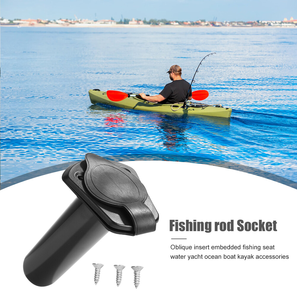 Kayak Bracket Mount Fishing Rod Holder Insert Socket Boat Canoe Tool Accessor AU