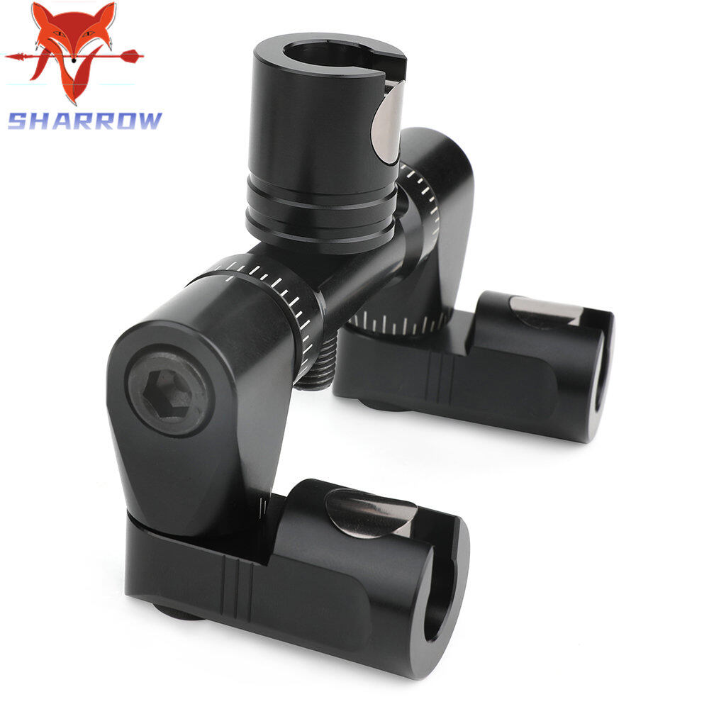 Compound Bow V Bar Balance Rod Stabilizer Precise Angle Adjustable Adapter Shock Absorption
