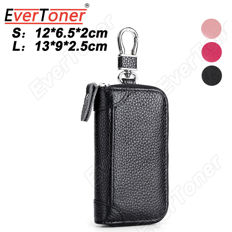 Ví Móc Khóa Da Thật Giá Đỡ Chìa Khóa Xe Đa Năng Dây Kéo Chính Organizer, Hộp Đựng Chìa Khóa Xe Thông Thường Ví Nữ