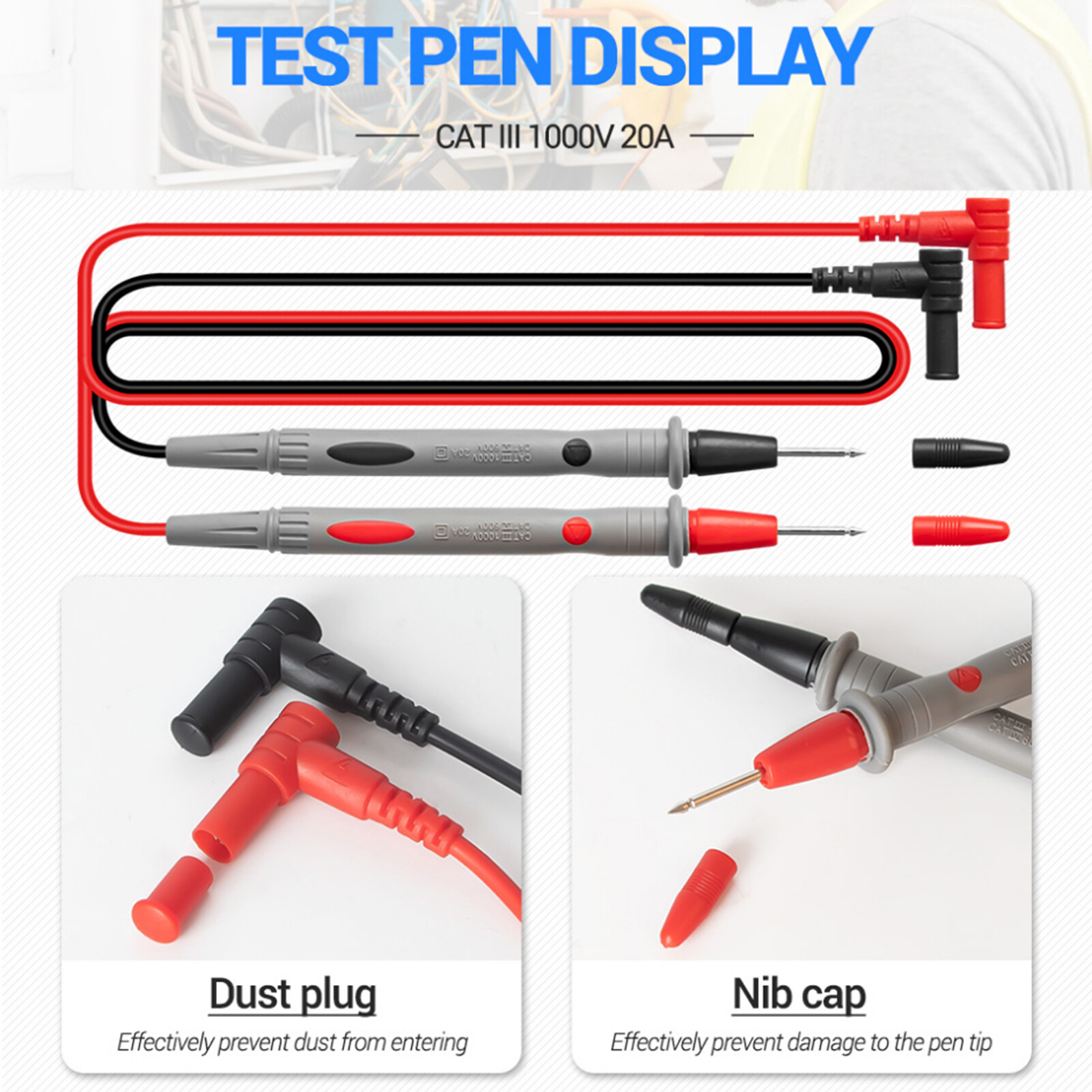Farfi Đồng Hồ Vạn Năng Kẹp Kỹ Thuật Số ST184 Đồng Hồ Vạn Năng Kẹp Tự Động Chạy Bằng Pin Điện Áp Dòng Điện Xoay Chiều/DC Có Độ Chính Xác Cao Cho Gia Đình Đồng Hồ Vạn Năng Kẹp Kỹ Thuật Số