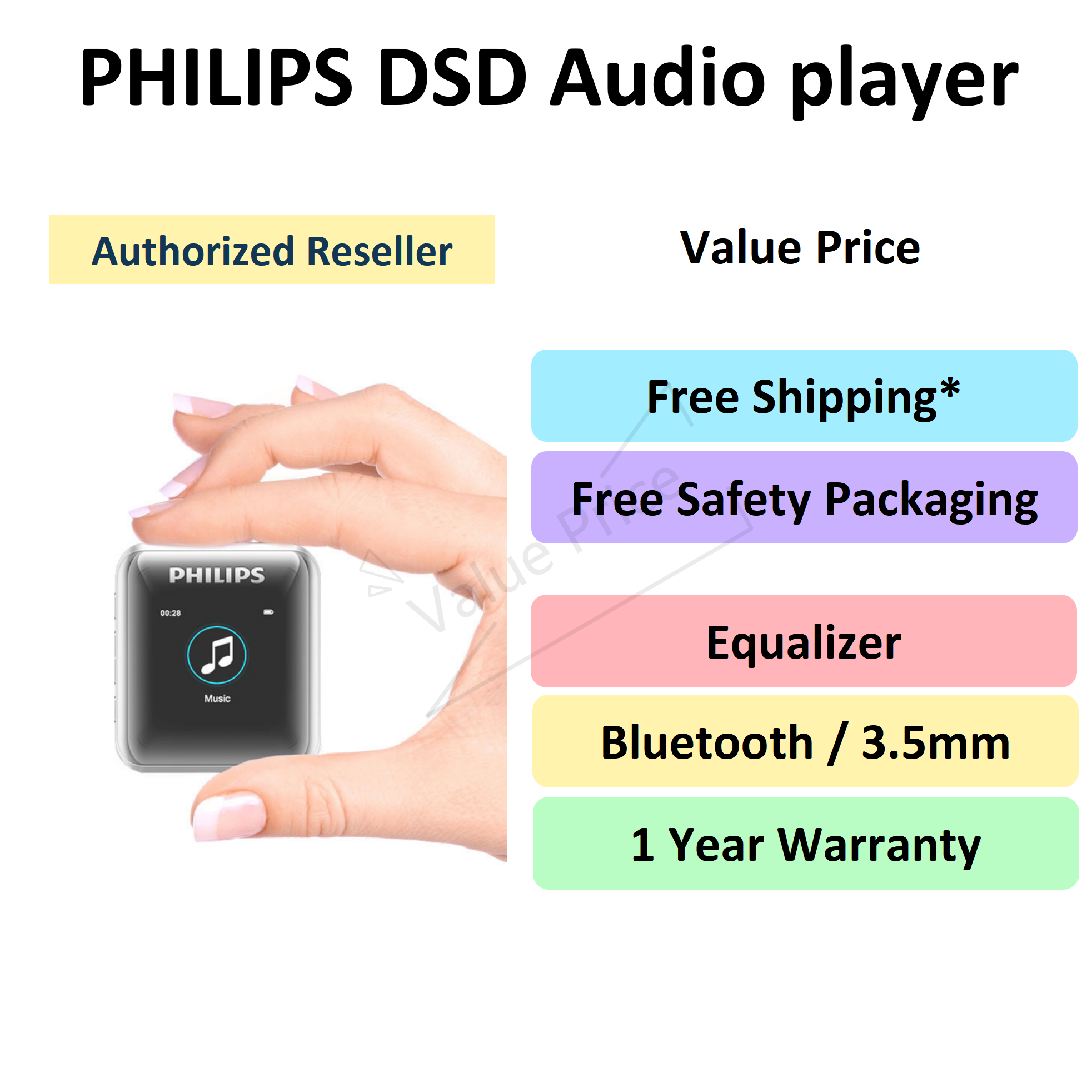 [GENUINE] PHILIPS DSD player MP3 Player Bluetooth MP3 Music Player for